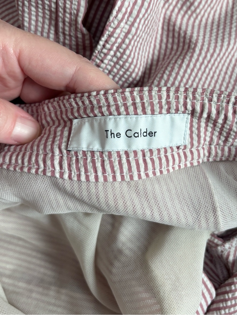 Men’s Onia Calder 7” Striped Seersucker Swim Trunks Size 34 Waist - Picture 5 of 8